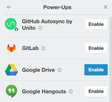 Aktifkan kekuatan Google Drive untuk melampirkan konten dari Google Dokumen langsung ke kartu.
