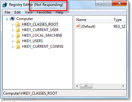 registry editor tidak merespons di windows 7 dan vista