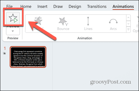 tombol pratinjau powerpoint