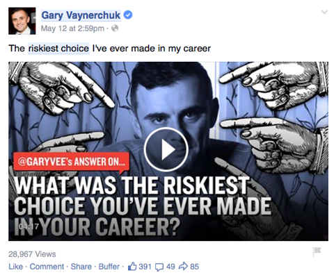posting video gary vaynerchuk di facebook
