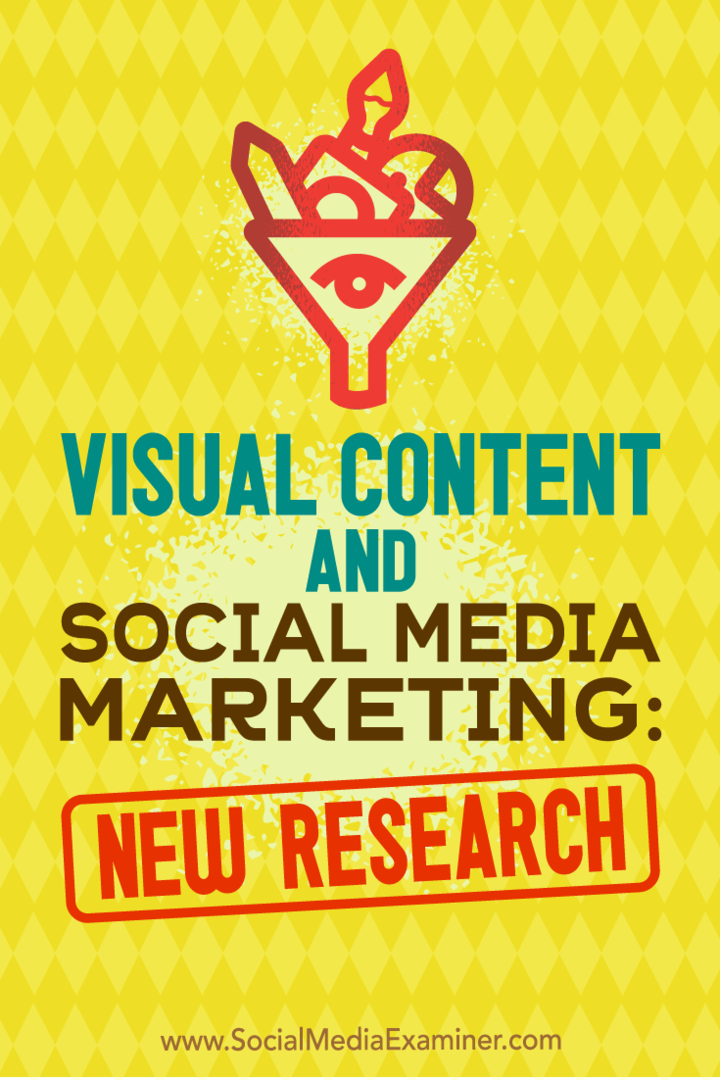 Konten Visual dan Pemasaran Media Sosial: Penelitian Baru: Penguji Media Sosial