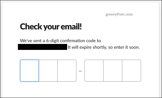 Mengonfirmasi alamat email Slack