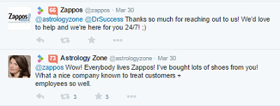 tweet reputasi zappos
