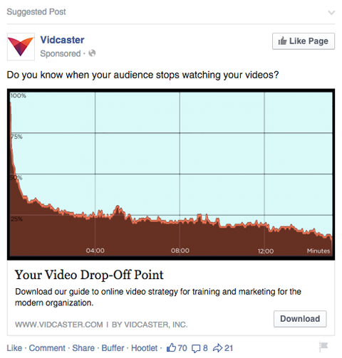 iklan facebook dengan unduhan konten