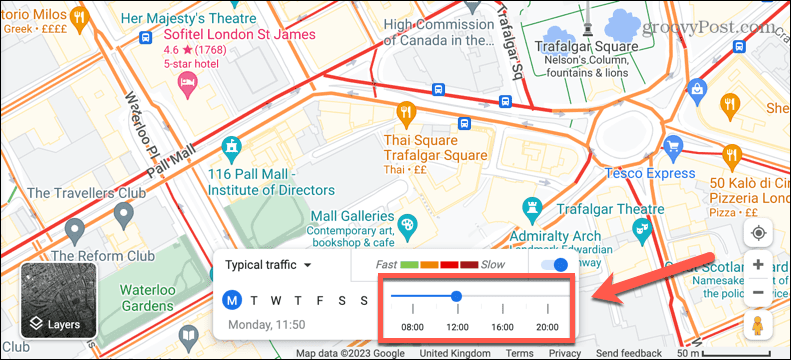 google memetakan waktu lalu lintas tipikal