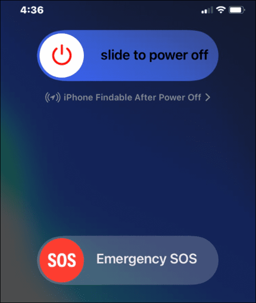 Penggeser SOS darurat iPhone