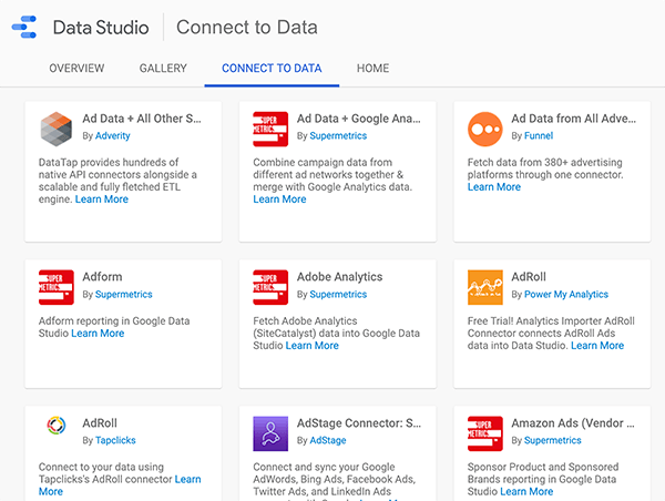 Cara menghubungkan sumber data ke Google Data Studio, tip 1