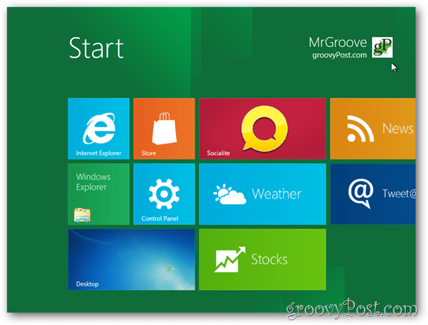 Pengaturan desktop VirtualBox Windows 8 selesai