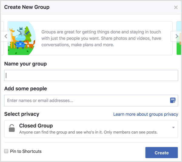 Facebook buat grup baru