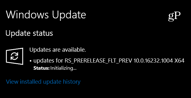 Windows 10 Insider Preview Build 16232.1004 Dirilis, Hanya Pembaruan Kecil