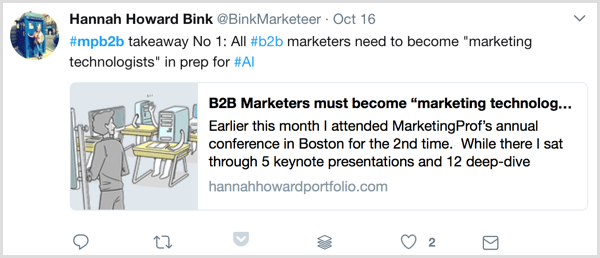 tinggal blogging marketing profs b2b forum pemasaran contoh twitter