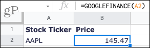 Lacak saham di Google Spreadsheet dengan referensi sel