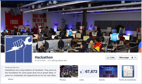 halaman hackathon facebook