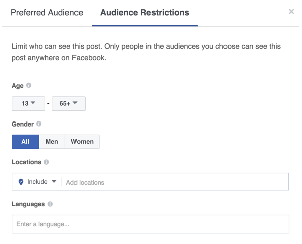 Anda juga dapat mempersempit visibilitas posting Facebook Anda.