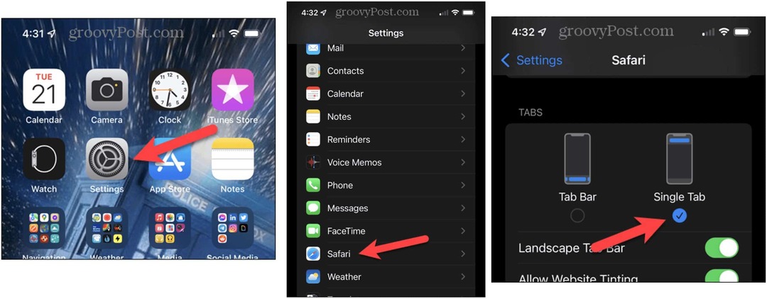 Pindahkan Safari Search Bar di iOS 15 di iPhone