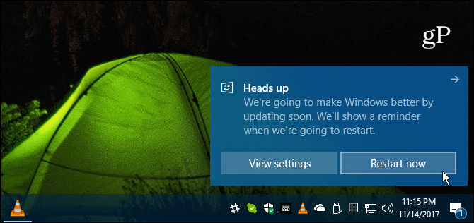 Windows 10 Mulai Ulang Pesan