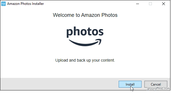 Instal aplikasi desktop Amazon Photos