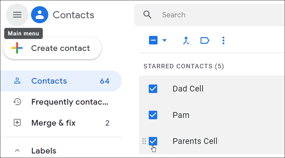 periksa kontak buat daftar email grup di gmail