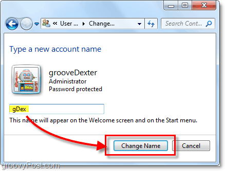 buat nama akun baru untuk windows 7