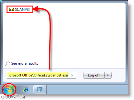 Cuplikan Layar - Peluncuran Alat Perbaikan Outlook 2007 SCANPST