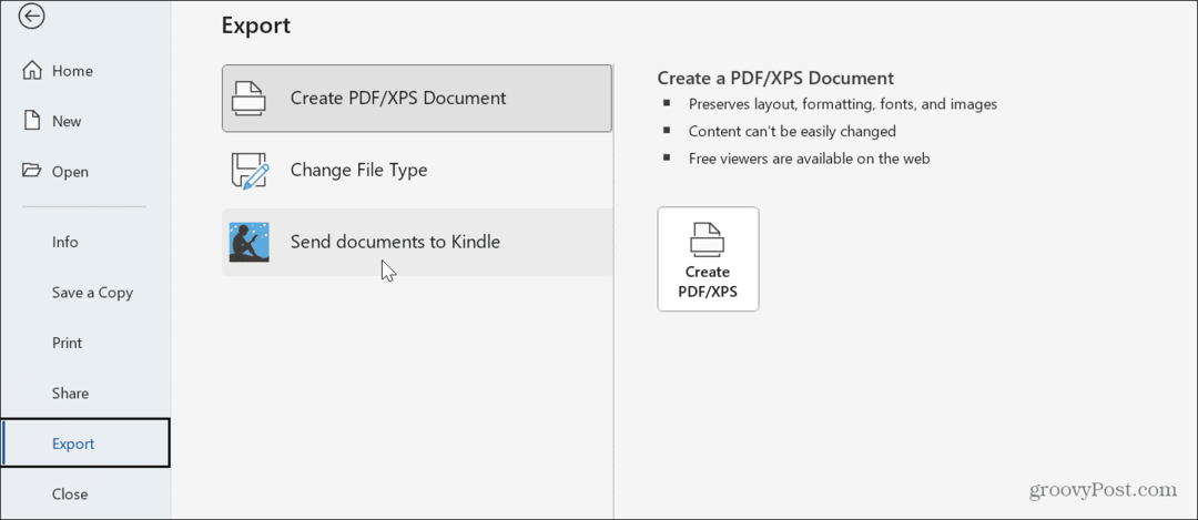 Cara Mengirim Dokumen Word ke Kindle dari Windows 11