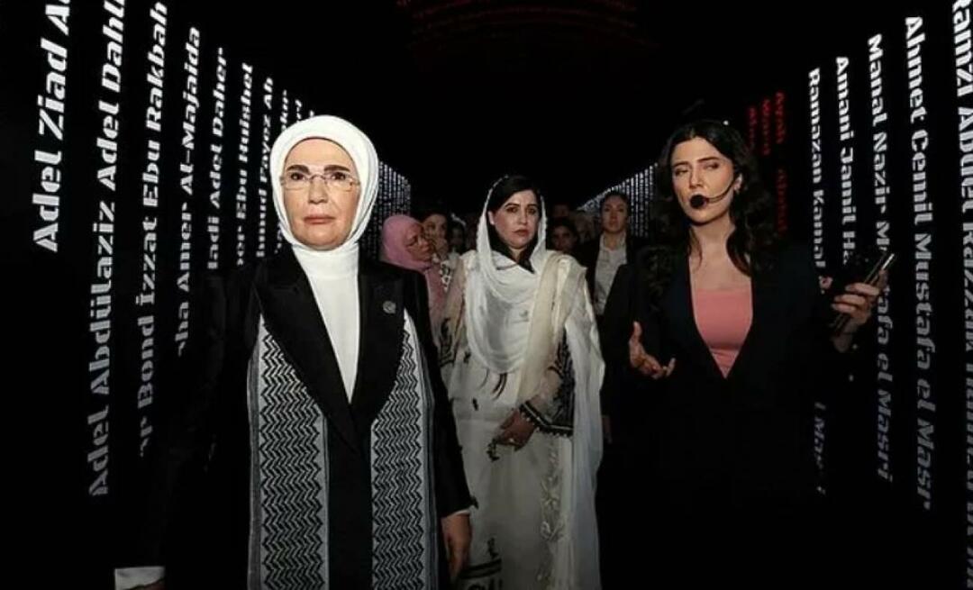 Ibu Negara Erdoğan mengunjungi pameran 'Gaza: Menolak Kemanusiaan' bersama istri para pemimpin!
