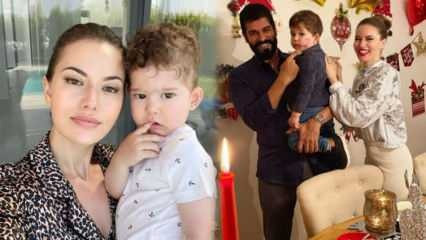 Aktris terkenal Fahriye Evcen membawa putranya Karan ke sekolah!