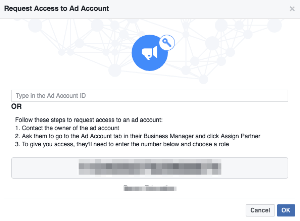 facebook meminta akses ke akun iklan