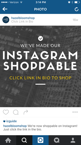 peringatan shoppable di instagram