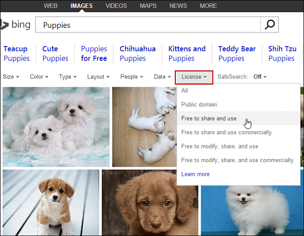 Gunakan Bing dan Google Image Search untuk Gambar Gratis untuk Posting Blog