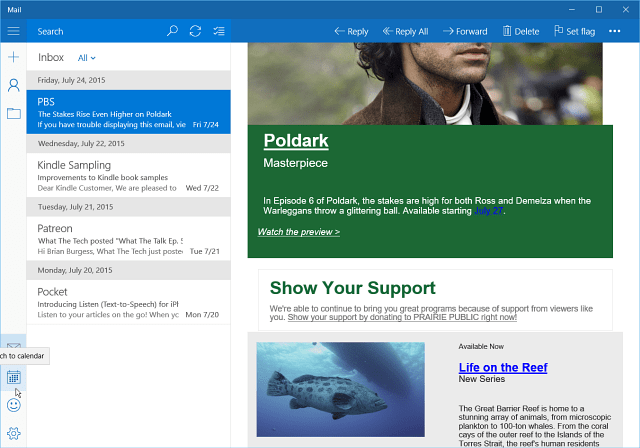 Aplikasi Email inbox Windows 10