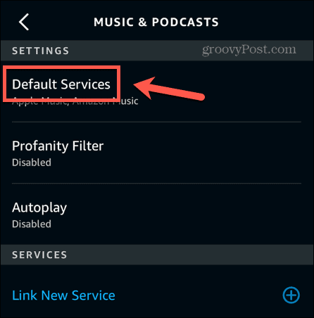 layanan default alexa