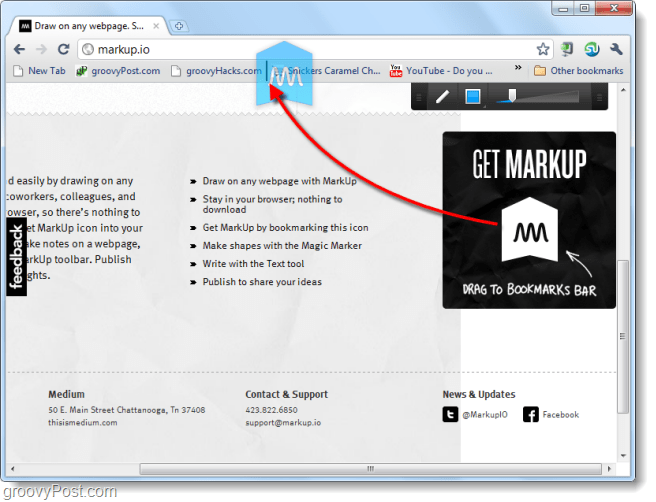 markup.io applet bookmark