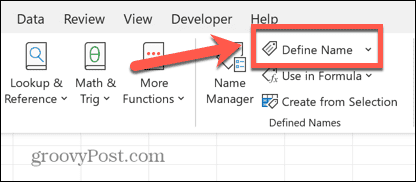 excel mendefinisikan tombol nama