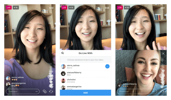 Instagram menguji kemampuan untuk berbagi siaran video langsung dengan pengguna lain.