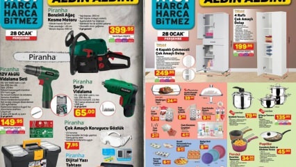 Peralatan rumah tangga Piranha A 101 ada di pasaran! Apa produk dari katalog 28 Januari A 101?