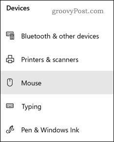 Opsi Pengaturan Mouse Windows