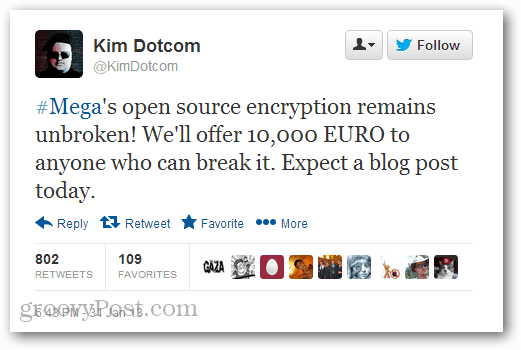 Kim Dotcom menawarkan 10.000 Euro Hadiah kepada Peretas Pertama untuk Menerobos Keamanan Mega