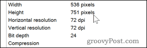 Detail DPI untuk gambar di Windows