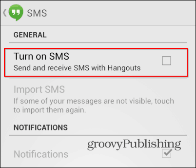 SMS Hangouts mati