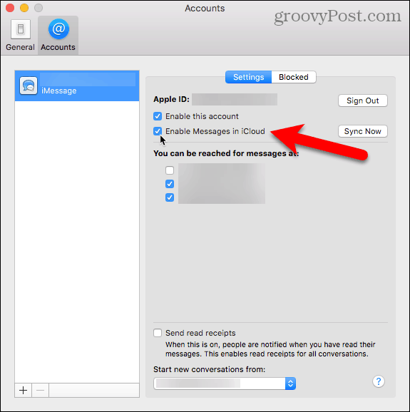 Aktifkan Pesan di iCloud di Mac Anda