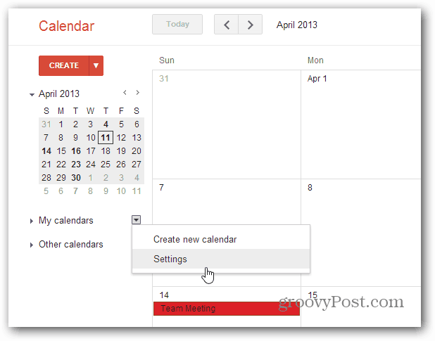 Pengaturan Kalender Saya