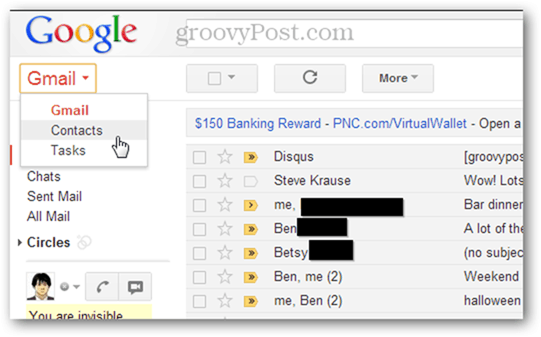 impor beberapa kontak di Gmail