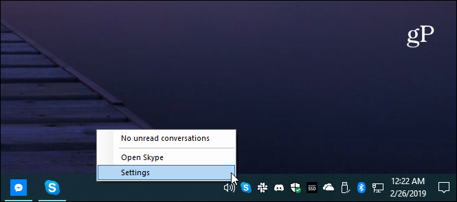 Baki Sistem Pengaturan Skype