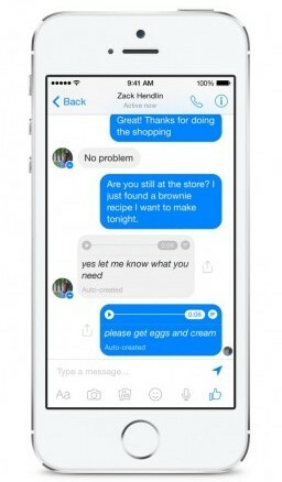 Facebook Messenger menguji fitur suara-ke-teks.