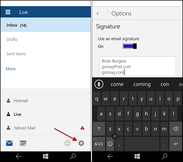 Windows 10 Mobile: Ubah Tanda Tangan Outlook Mail