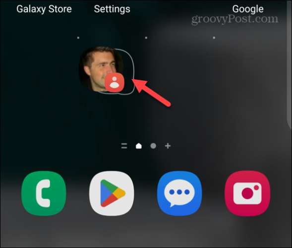 hubungi widget layar beranda android