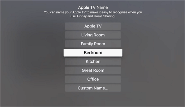 Ganti nama Apple TV