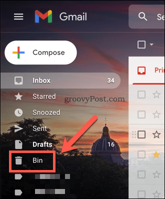 Folder sampah di Gmail