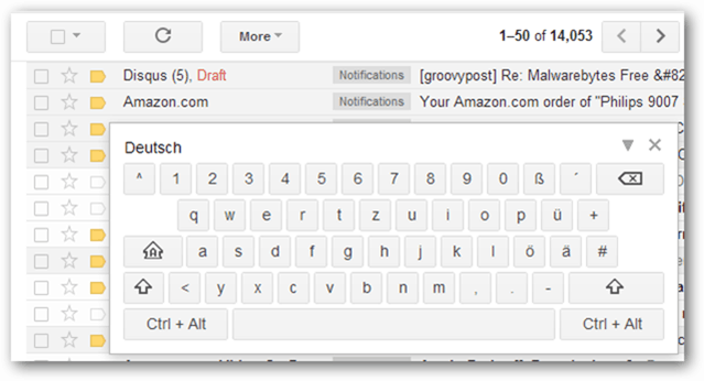 keyboard layar gmail